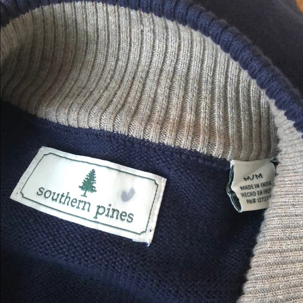 Navy blue southern pines sweater vest